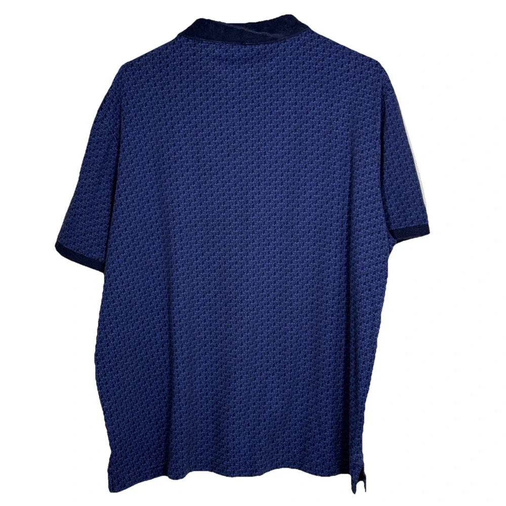 Polo Ralph Lauren XL Classic Fit Polo Shirt Blue PRL Monogram Print Soft Cotton